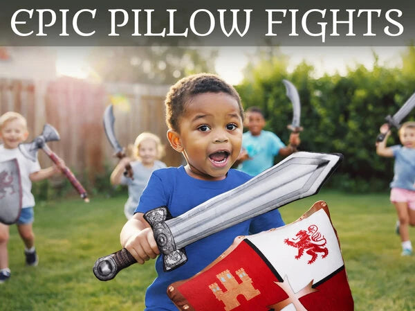 Kids of all ages will enjoy the world's only pillows designed for heroic pillow fights!