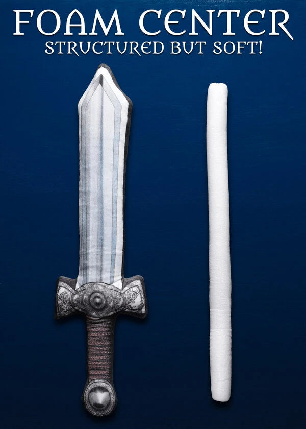 Not too floppy, but not too strong. Our swords and axes are just right for exuberant play!