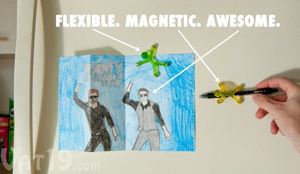 Q-Man Translucent Mini Flexible Magnets are perfect fridge companions.