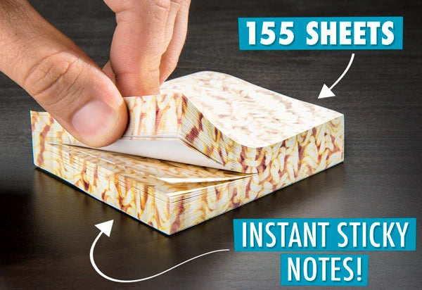 155 sheets, instantly sticky notes