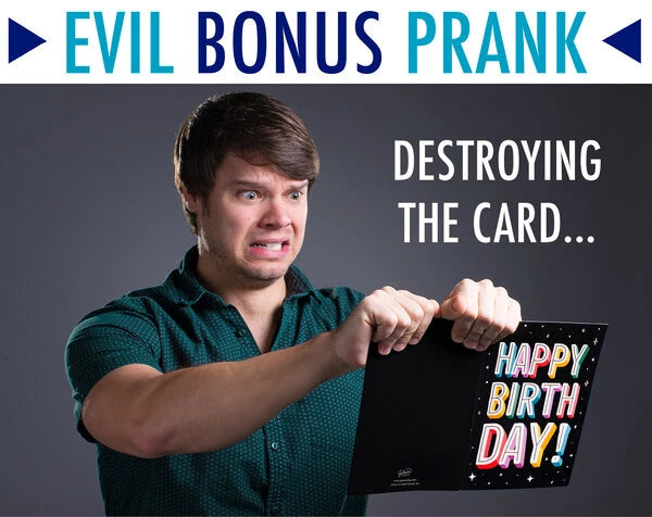 If your victim attempts to destroy the card, they will be met with a sparkly surprise.