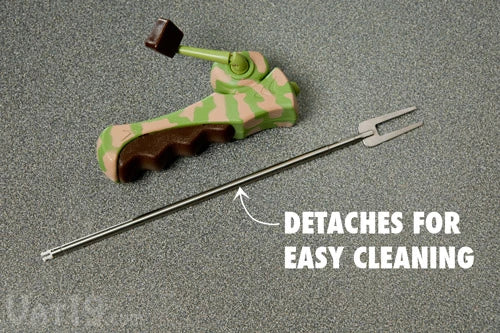 Remove and toss the skewer into the dishwasher for quick cleanup.