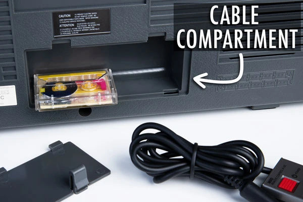 Keep things tidy with the included cable compartment.