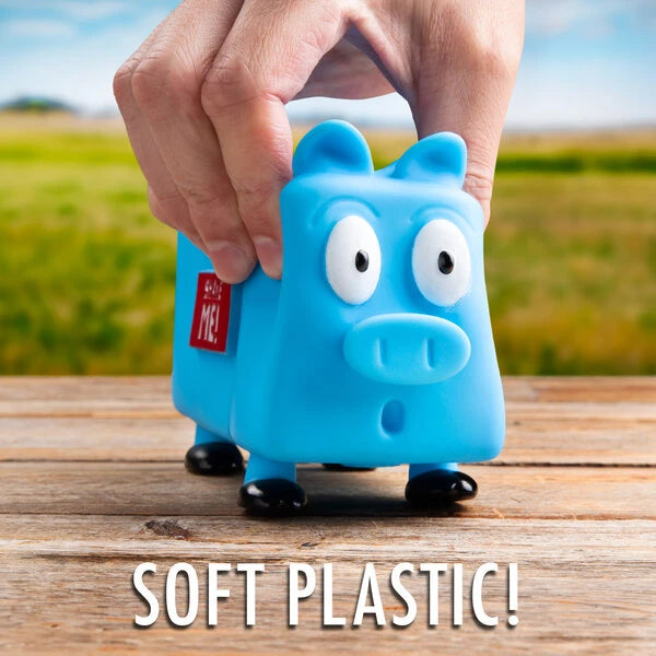 Soft silicone construction makes the Shake Me Piggie fun to shake!