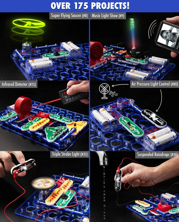 Build 175 interactive "light-focused" design variations provided in the instruction booklet.