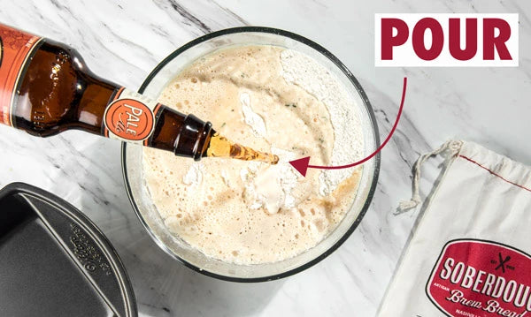 Start by pouring your beer of choice into the mix.