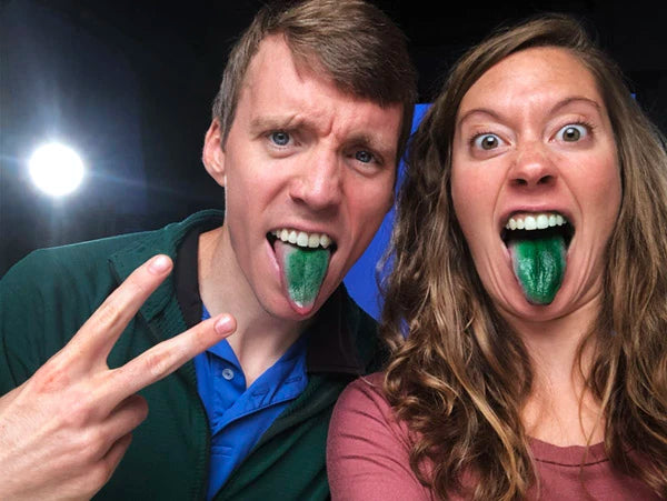 Turns your tongue green and takes your breath away.