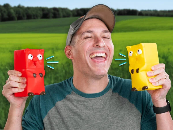 Relish in the loud whines of this colorful swine!