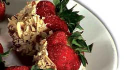 Strawberries dipped in Cream Cheese