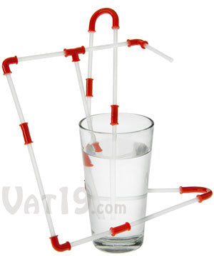 Strawz Connectible Drinking Straws-Red beauty shot