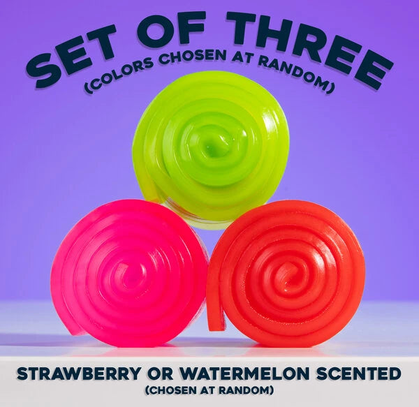 Each package includes three stretchy strips. The three colors included are randomly assorted.