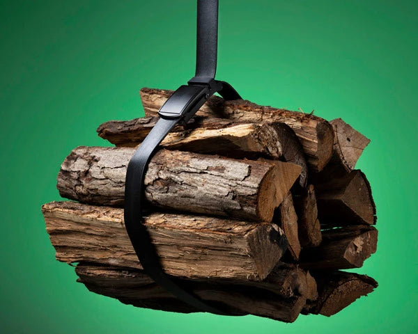 This ultra-strong belt fits up to 48” waist.