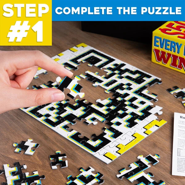 Your unsuspecting victim, hoping to win a big prize, will spend 30-60 minutes putting together their "unique" QR code puzzle.