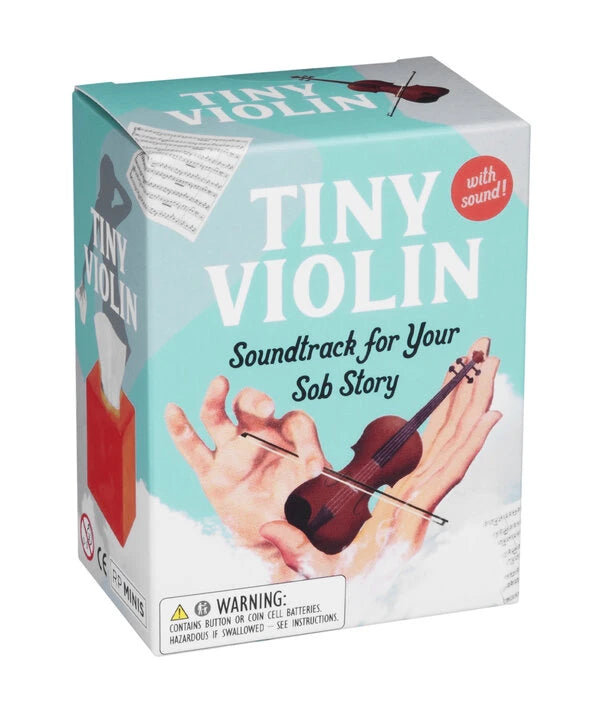 Included: Tiny violin and bow, display stand, and illustrated mini book.