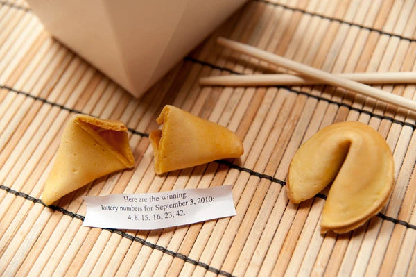 Unfortunate Cookies look and taste just like regular fortune cookies.