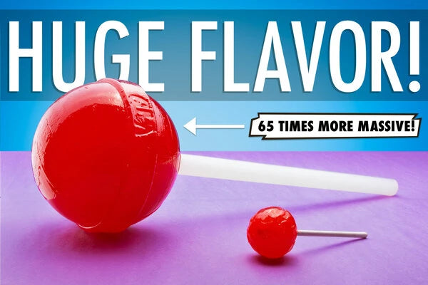 It's over 65 times larger than a regular lollipop!