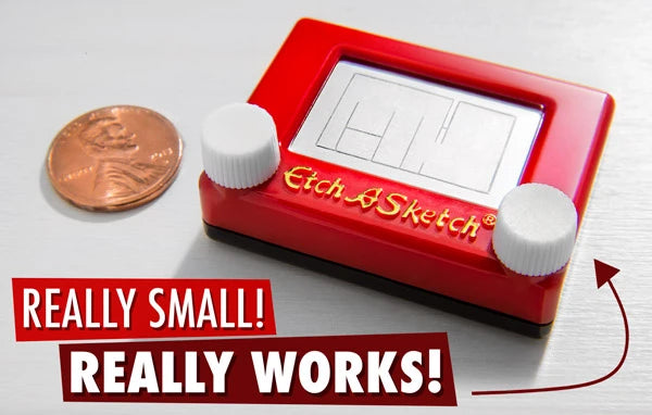 Despite its tiny size, the World's Smallest Etch-a-Sketch is fully functional!