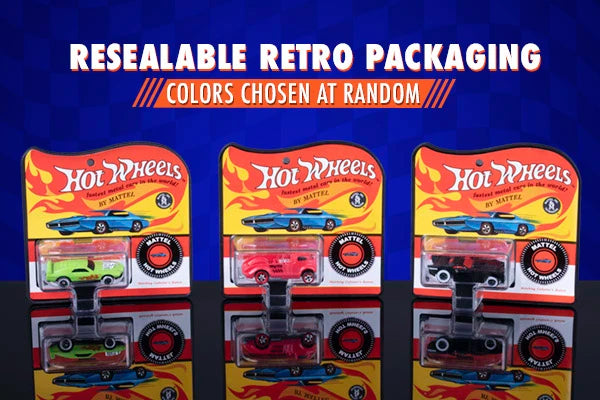 Resealable retro packaging; Colors chosen at random