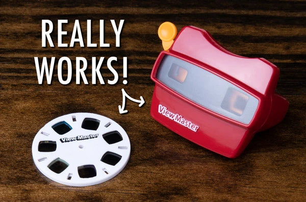 Your View Master includes the viewer and a removable 7-image reel.