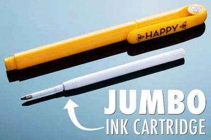 A jumbo ink supply provides the 7-Year Pen with its impressive lifespan.