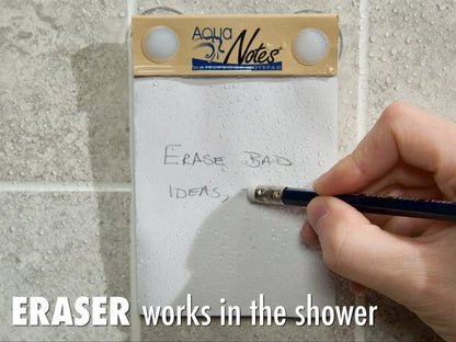 Water-resistant pencil also erases in wet conditions.