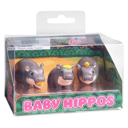 Each set includes the three adorable baby hippos pictured.