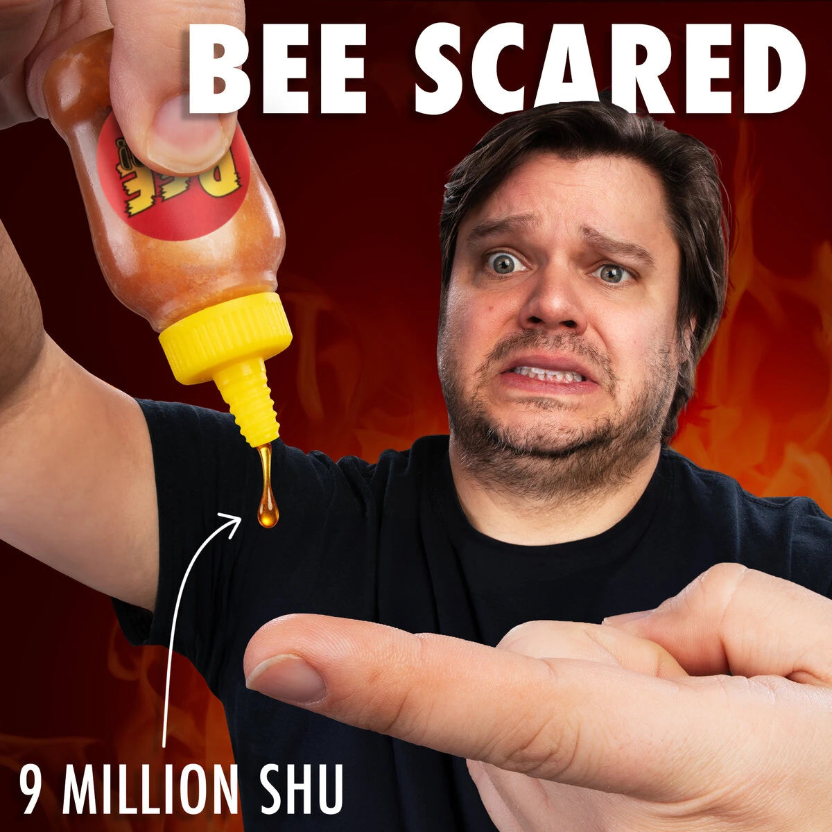 Bee Afraid is over 20,000 times hotter than traditional hot honey!