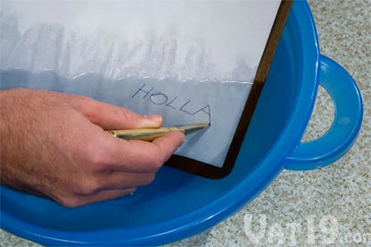 Unlike wimpy, non-bullet pens, the .375 Caliber Bullet Pen can write underwater.