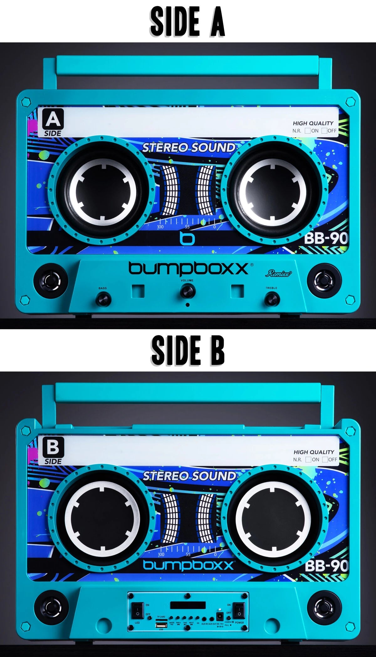 Adjust the bass, treble, and volume across 5 EQ settings, and shake the room with ultra-crisp audio quality.
