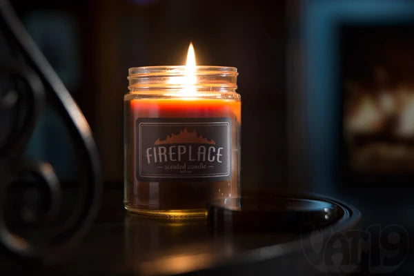 Our Fireplace Jar Candle (6.5 oz size pictured above) is an excellent addition to any room. The long burn times mean you can enjoy many cozy nights at home enveloped in the delightful fragrance of a wood-burning fire.