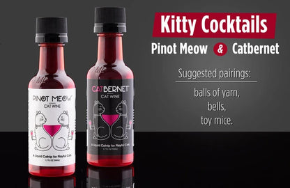 Each 2-pack includes one bottle each of Pinot Meow and Catbernet.