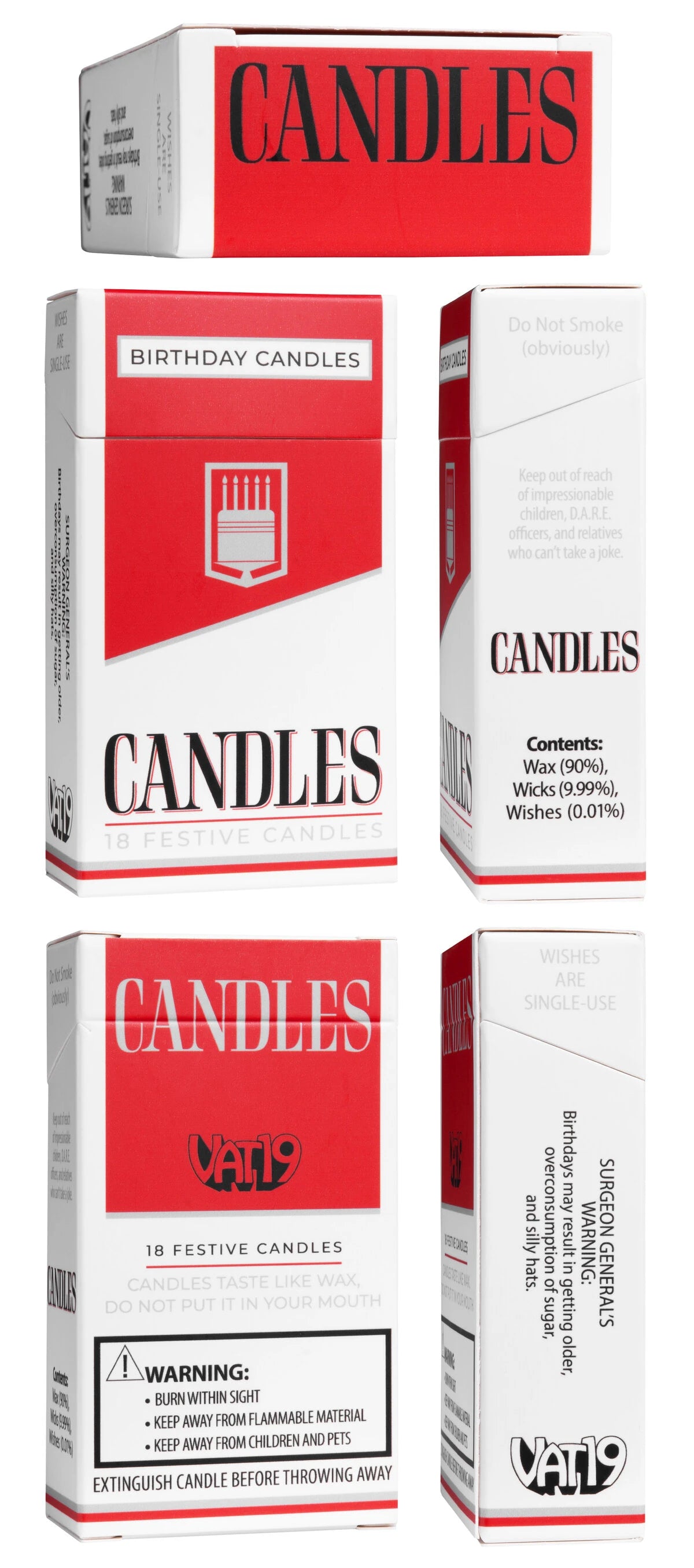 Candles taste like wax. Do not put it into your mouth.