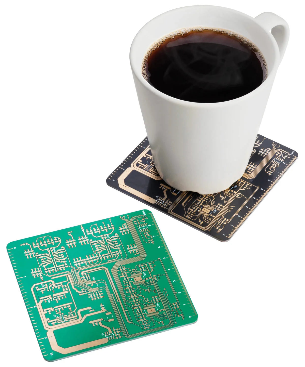 Circuit Board Coasters beauty shot