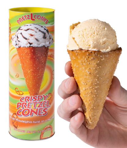 Cookie &amp; Pretzel Ice Cream Cones-Pretzel beauty shot