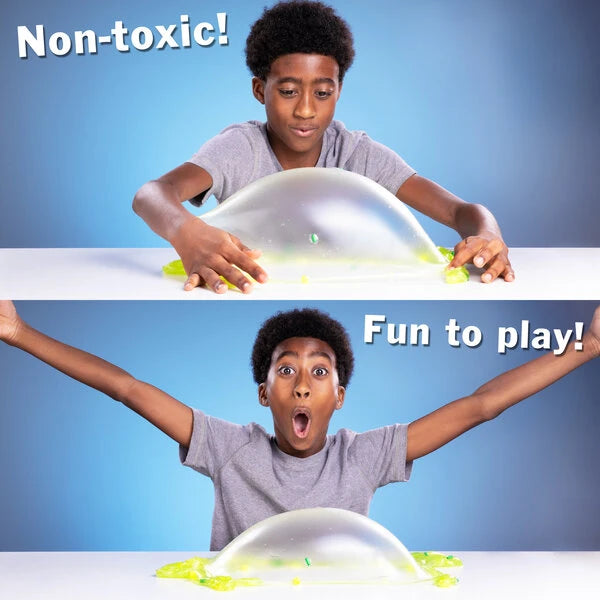 The non-toxic slime is super stretchy, super fun, and super safe.