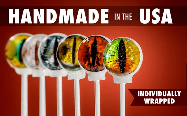 Each lollipop is handmade in the USA.