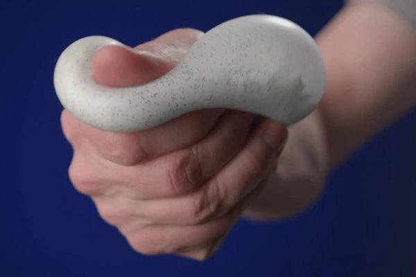 When you squeeze it, it feels and sounds like you're stepping on crunchy snow.