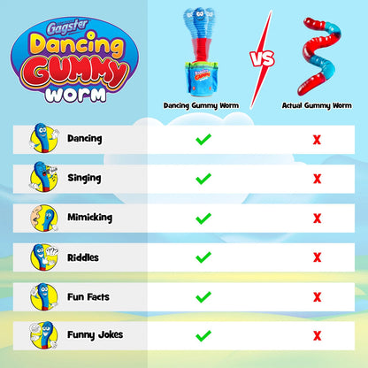 Standing at an impressive 14 inches tall, the Dancing Gummy Worm is the ultimate novelty gift for birthdays, holidays, office parties, or just because.