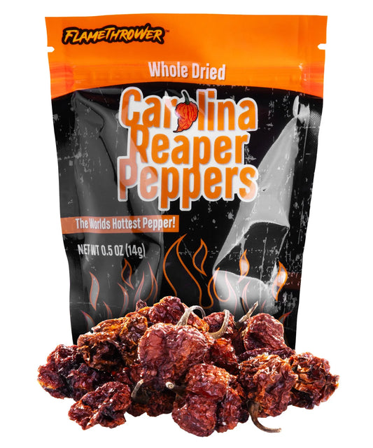 Whole Dried Carolina Reaper Peppers beauty shot