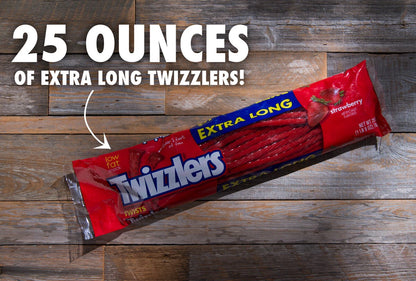 Each package of Extra Long Twizzlers contains over 1.5 pounds of candy.
