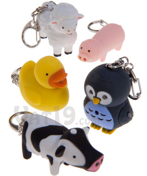 Farm Animal LED Keychains beauty shot