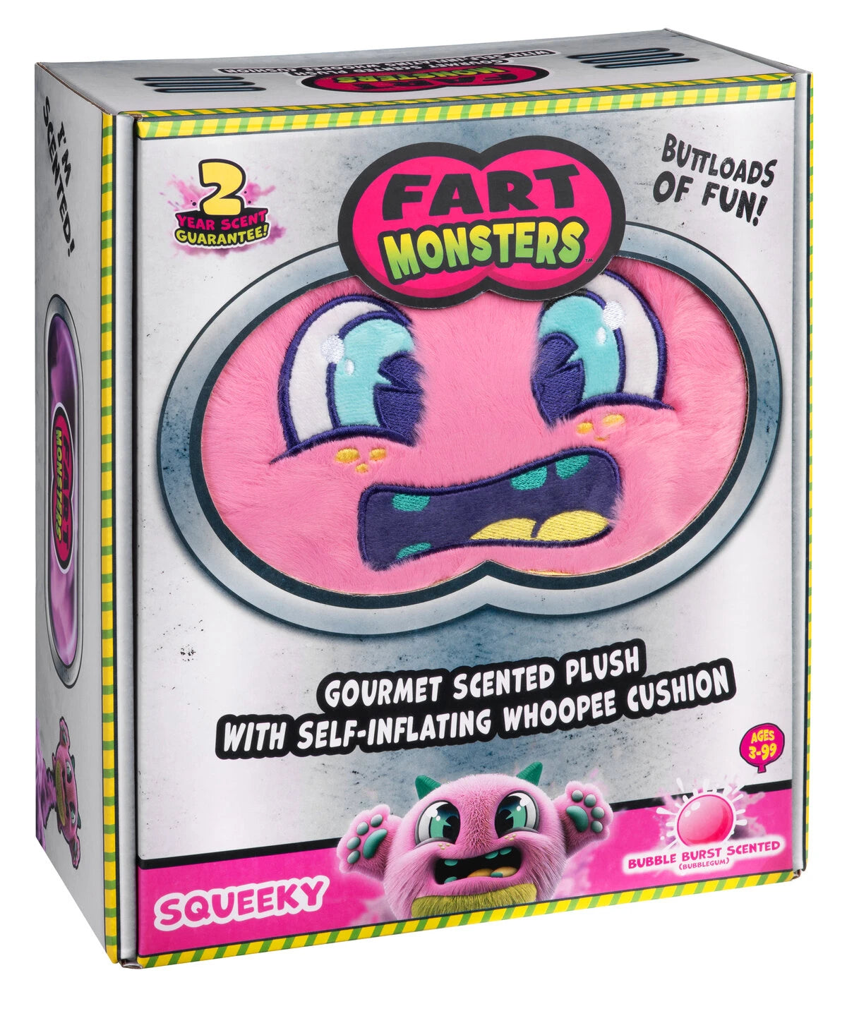 Fart Monsters are cute plushies that have a whoopee cushion inside for a fun new take on a classic toy. 