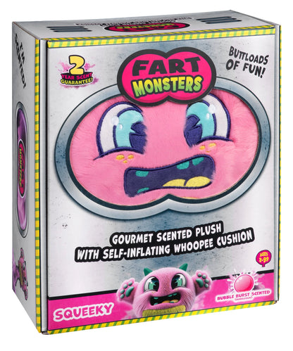 Fart Monsters are cute plushies that have a whoopee cushion inside for a fun new take on a classic toy. 