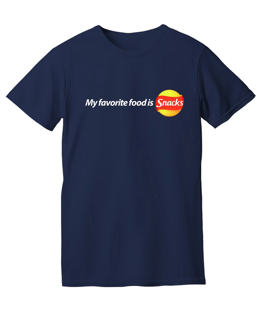 &quot;My Favorite Food Is Snacks&quot; T-Shirt beauty shot