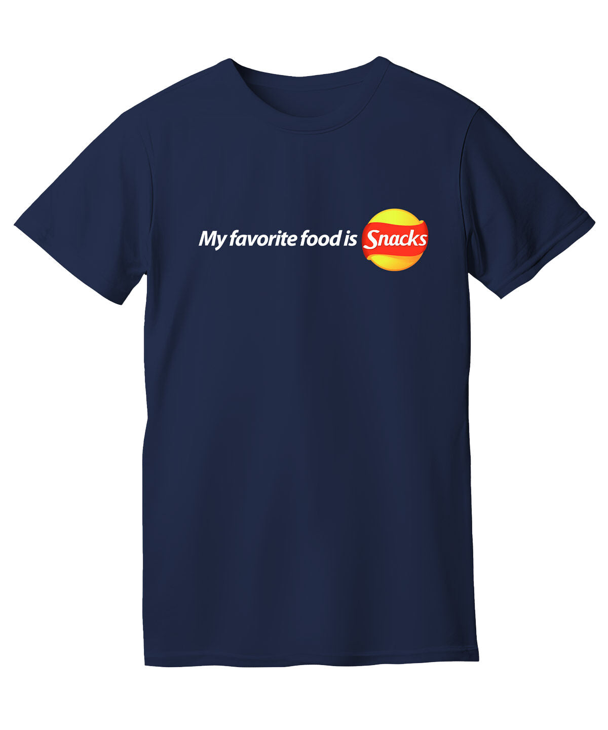 "My Favorite Food Is Snacks" T-Shirt-Large beauty shot