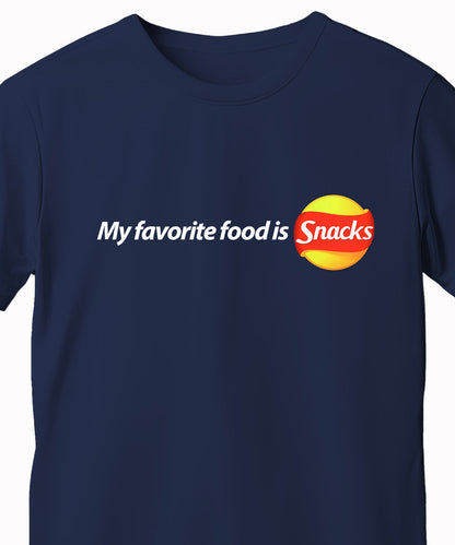 "My Favorite Food Is Snacks" T-Shirt beauty shot