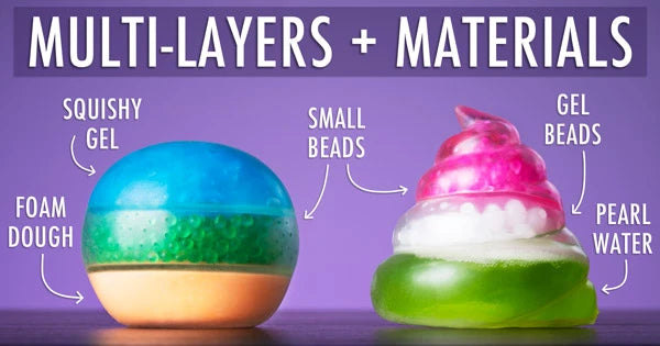 Packs three squeezable layers of sensational substances into a single container!