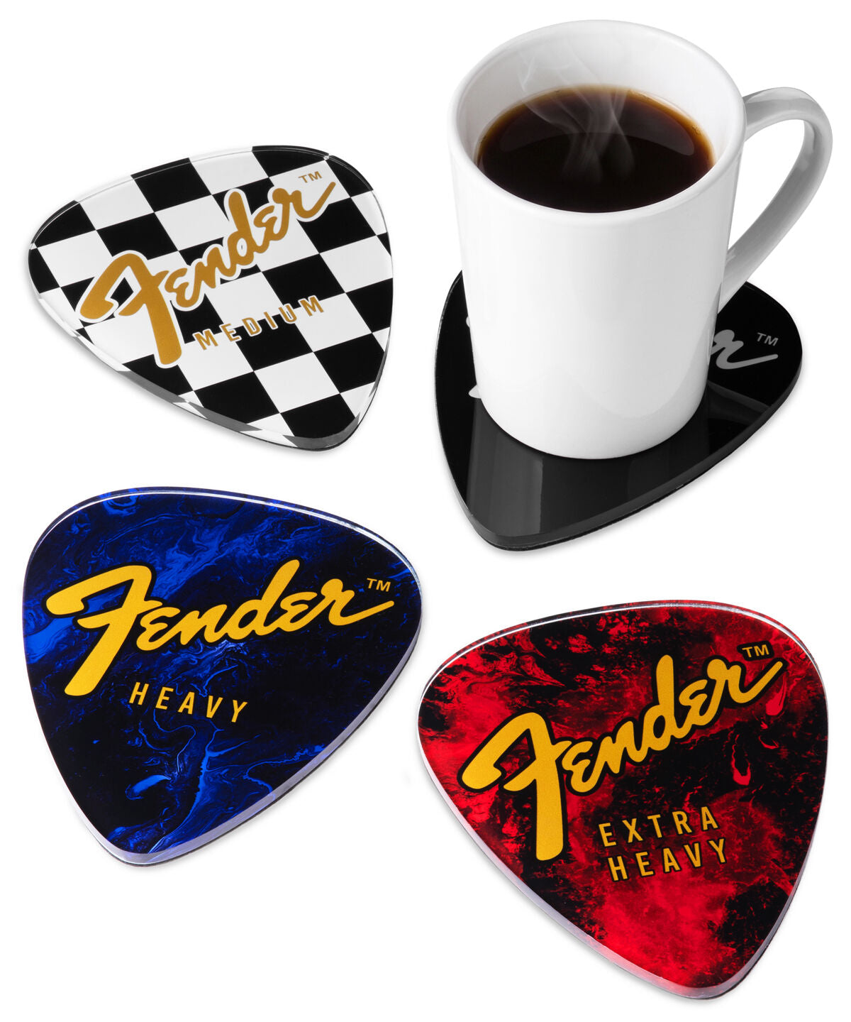 Fender Guitar Pick Coasters beauty shot