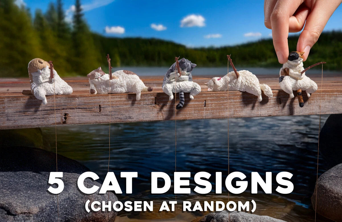 Collect all of these cute fishing felines.