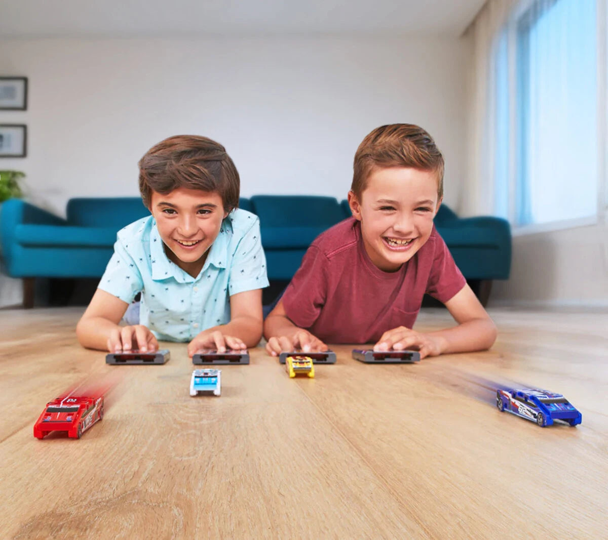 Collect them all and host a six person race, and when you're done, fold the entire set into your pocket and take the fun wherever you go!